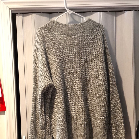 Sold on Mercari Hollister waffle gray sweater - Picture 2 of 4